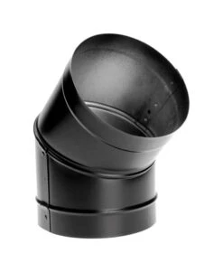 DuraVent DuraBlack 6 In. D X 6 In. D 45 Deg Galvanized Steel Stove Pipe Elbow
