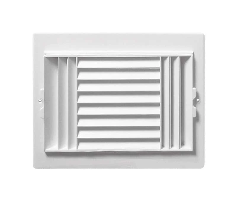 Deflect-O Jordan 10 In. H X 8 In. W 3-Way White Plastic Ceiling Register 1 Deflect-O Jordan 10 In. H X 8 In. W 3-Way White Plastic Ceiling Register