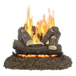 Pleasant Hearth Willow Oak Fireplace Log Set Unlimited Hr 55 Lb