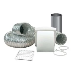 Dundas Jafine ProMax 4 In. D Silver/White Aluminum/Plastic Dryer Vent Kit