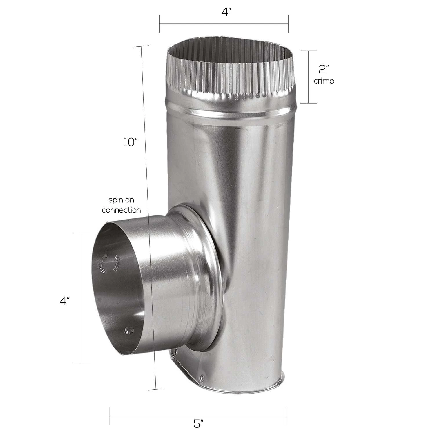 Deflect-O Jordan 5 In. L X 4 In. D Silver Aluminum Offset Dryer Connector 3 Deflect-O Jordan 5 In. L X 4 In. D Silver Aluminum Offset Dryer Connector - Image 3