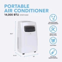 Perfect Aire 290 Sq Ft 3 Speed 14,000 BTU Portable Air Conditioner With Remote -Imperial Shop 0aa2944f 5e47 4f4c a3ff 6e5842a03488