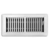 Tru Aire 4 In. H X 10 In. W 2-Way Powder Coat White Steel Floor Register
