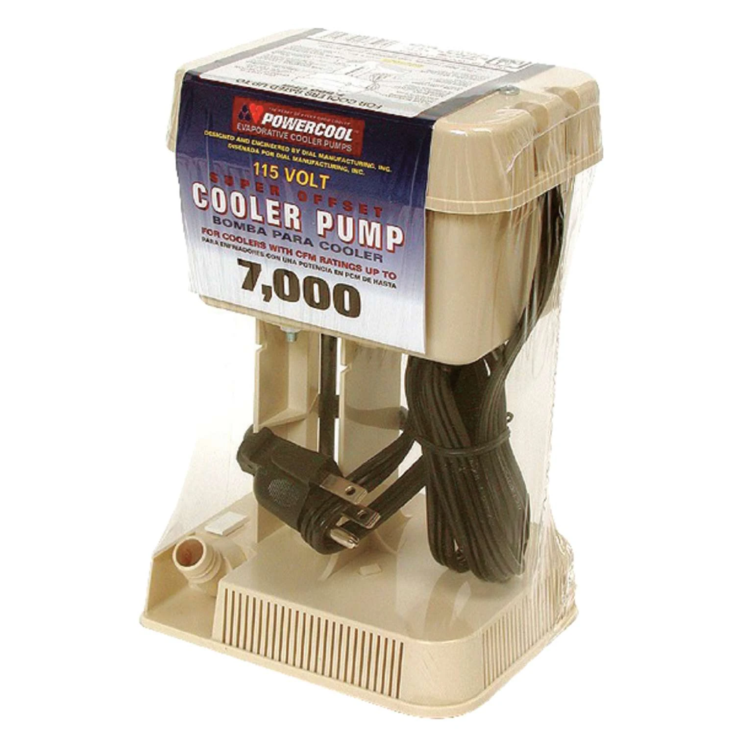 Dial Tan Plastic Evaporative Cooler Pump 1 Dial Tan Plastic Evaporative Cooler Pump