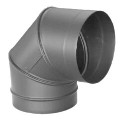 DuraVent DuraBlack 6 In. D X 6 In. D Adjustable 90 Deg Galvanized Steel Stove Pipe Elbow