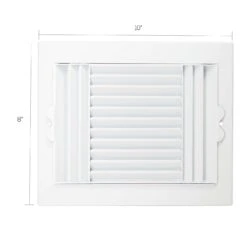 Deflect-O Jordan 10 In. H X 8 In. W 3-Way White Plastic Ceiling Register 7 Deflect-O Jordan 10 In. H X 8 In. W 3-Way White Plastic Ceiling Register -Imperial Shop 3a65eeeb 6c56 425f 97cd 4b77c6ed2aa0