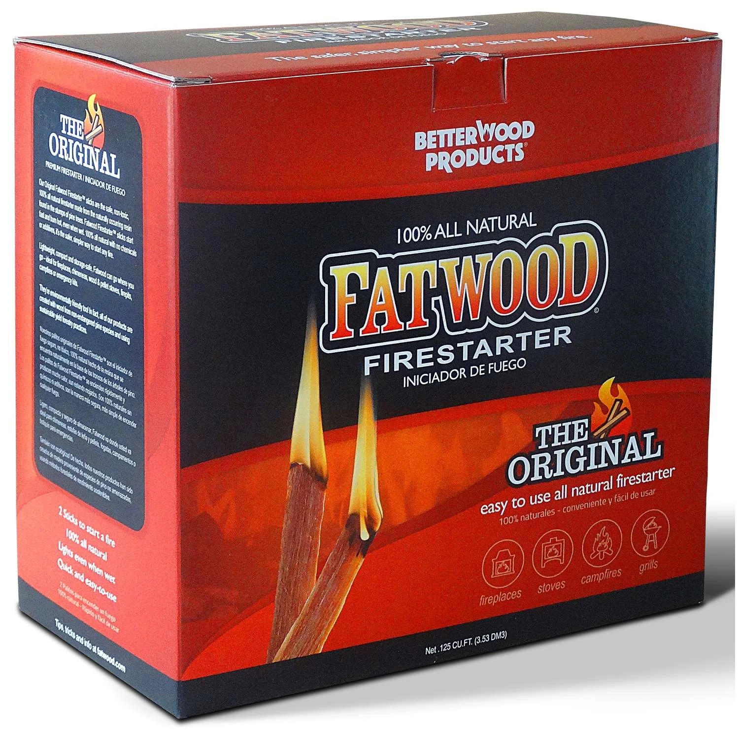 Better Wood Products Fatwood Pine Resin Stick Fire Starter 15 Min 5 Lb 1 Better Wood Products Fatwood Pine Resin Stick Fire Starter 15 Min 5 Lb