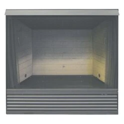 ProCom Black/Gray Powder Coated Metal Fireplace Box