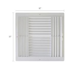 Deflect-O Jordan 12 In. H X 12 In. W 4-Way White Plastic Ceiling Register 5 Deflect-O Jordan 12 In. H X 12 In. W 4-Way White Plastic Ceiling Register -Imperial Shop 5ac2c880 64de 4b61 9ebd e635b3df6d60