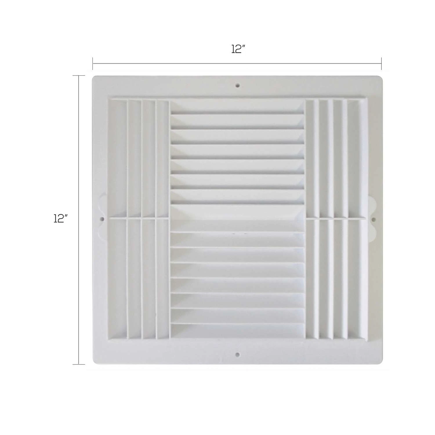 Deflect-O Jordan 12 In. H X 12 In. W 4-Way White Plastic Ceiling Register 3 Deflect-O Jordan 12 In. H X 12 In. W 4-Way White Plastic Ceiling Register - Image 3