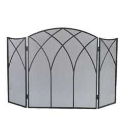 Pleasant Hearth Black Steel Fireplace Screen