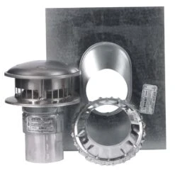 Selkirk 4 In. H X 3 In. W Silver Galvanized Steel Termination Kit