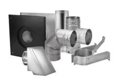 DuraVent 3 In. H X 11.5 In. W Silver Steel Pellet Vent Kit