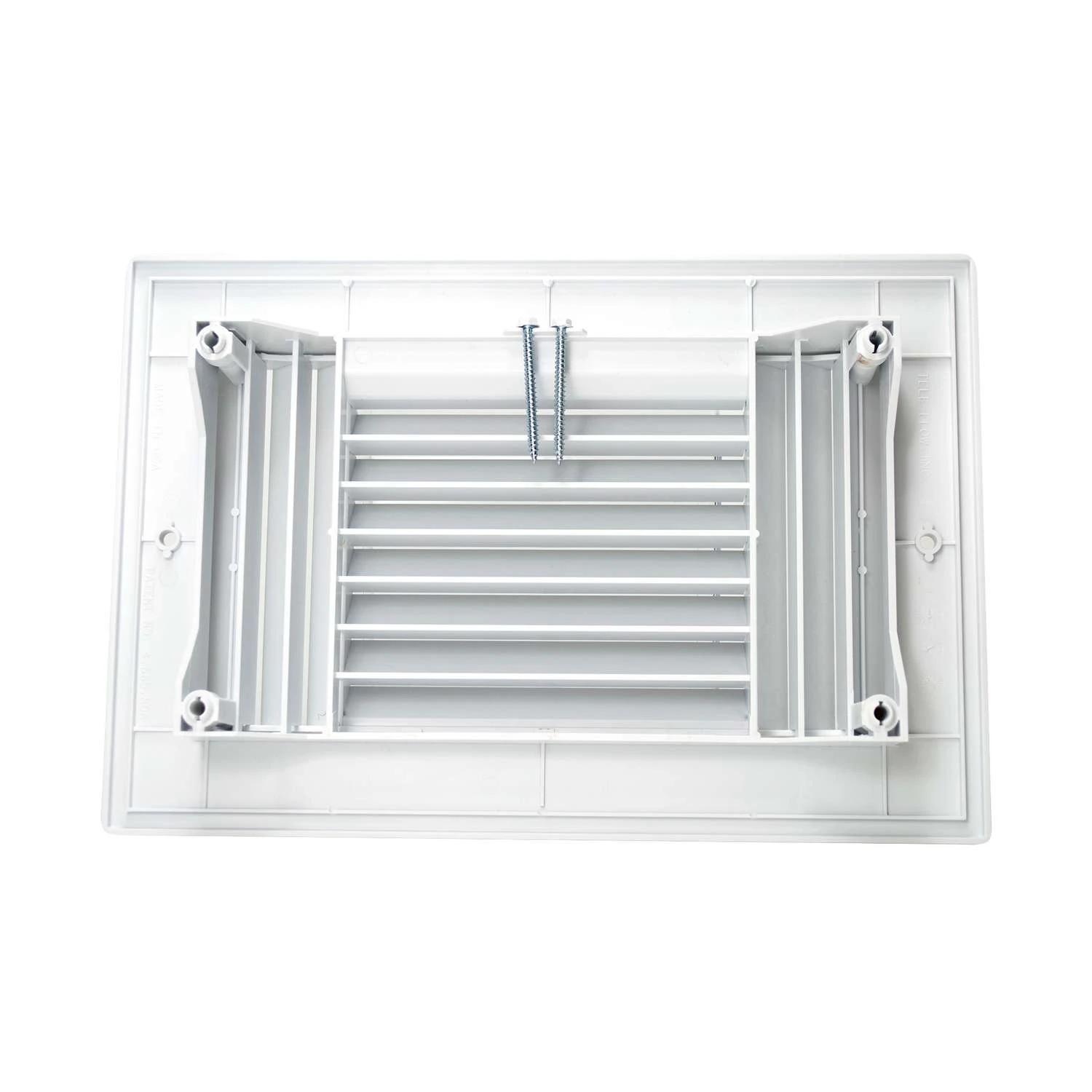 Deflect-O Jordan 6 In. H X 10 In. W 3-Way White Plastic Ceiling Register 5 Deflect-O Jordan 6 In. H X 10 In. W 3-Way White Plastic Ceiling Register - Image 5