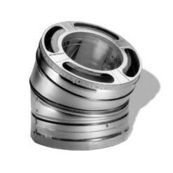 DuraVent DuraPlus 6 In. D X 6 In. D 15 Deg Aluminum/Galvanized Steel Elbow Kit