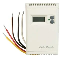 Dial Cooler Controller 4-1/2 In. H X 2-7/8 In. W White Plastic Evaporative Cooler Thermostat