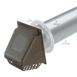 Deflect-O 14 In. L X 4 In. D Brown Aluminum/Plastic Vent Dryer Hood -Imperial Shop 7ede7771 5c0a 4f4b a7ac 12d5224f4d7c