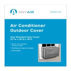 ANY AIR 18 In. H X 27 In. W Rectangle Outdoor Window Air Conditioner Cover
