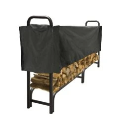 Pleasant Hearth Black Steel Log Rack