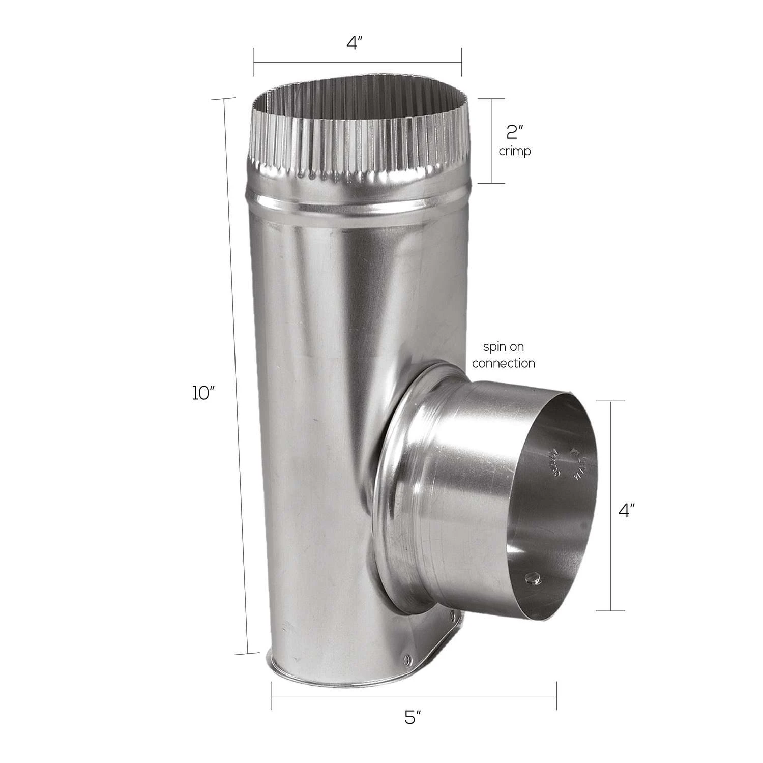 Deflect-O Jordan 5 In. L X 4 In. D Silver Aluminum Offset Dryer Connector 5 Deflect-O Jordan 5 In. L X 4 In. D Silver Aluminum Offset Dryer Connector - Image 5