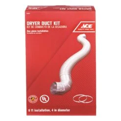 Ace 96 In. L X 4 In. D Silver Aluminum Dryer Vent Kit