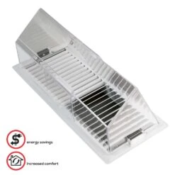 Deflect-O Jordan 4.5 In. H X 8.75 In. W 1-Way Silver Plastic Air Deflector -Imperial Shop 94153412 0b97 4bd2 952d 88350fa303d7