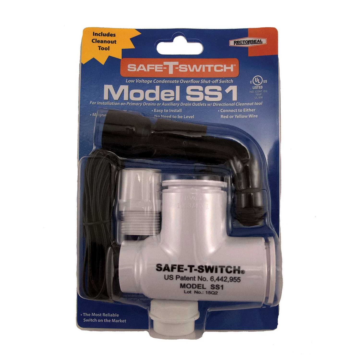 RectorSeal Safe-T-Switch Model SS1 3 In. H X 5 In. W White Plastic Switch 1 RectorSeal Safe-T-Switch Model SS1 3 In. H X 5 In. W White Plastic Switch