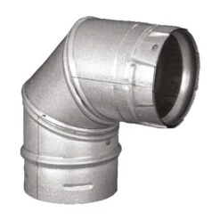 DuraVent 4 In. D X 4 In. D 90 Deg Galvanized Steel Stove Pipe Elbow