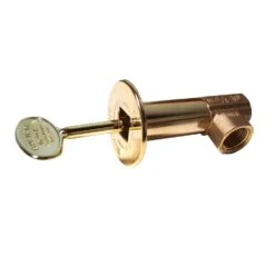 Blue Flame 0.5 In. Polished Brass Angled Gas Valve