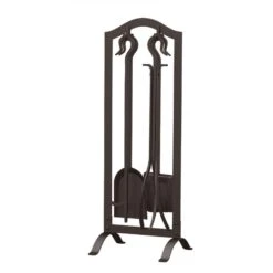 Panacea Black Antique Steel Fireplace Tool Set