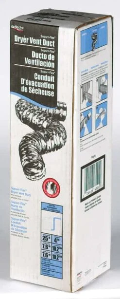 Deflect-O Supurr-Flex 300 In. L X 4 In. D Silver Aluminum Dryer Transition Duct