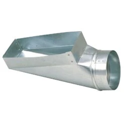 Imperial 10 In. H X 6 In. W Silver Galvanized Steel Straight Center End Boot