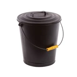 Pleasant Hearth Black Steel Ash Container