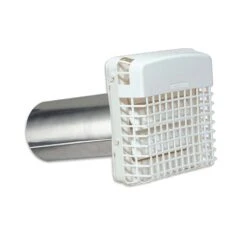 Dundas Jafine ProGard 4 In. D White Aluminum/Plastic Wall Exhaust Hood