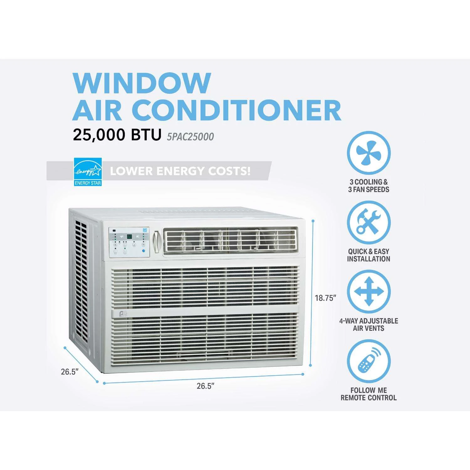 Perfect Aire 25000 BTU Window Air Conditioner W/Remote 6 Perfect Aire 25000 BTU Window Air Conditioner W/Remote - Image 6