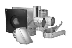 DuraVent 4 In. H X 12 In. W Silver Steel Pellet Vent Kit