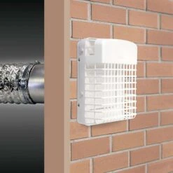 Dundas Jafine ProGard 4 In. D White Aluminum/Plastic Wall Exhaust Hood -Imperial Shop d6ec32a2 c36c 407b bec1 f6858ecc5784