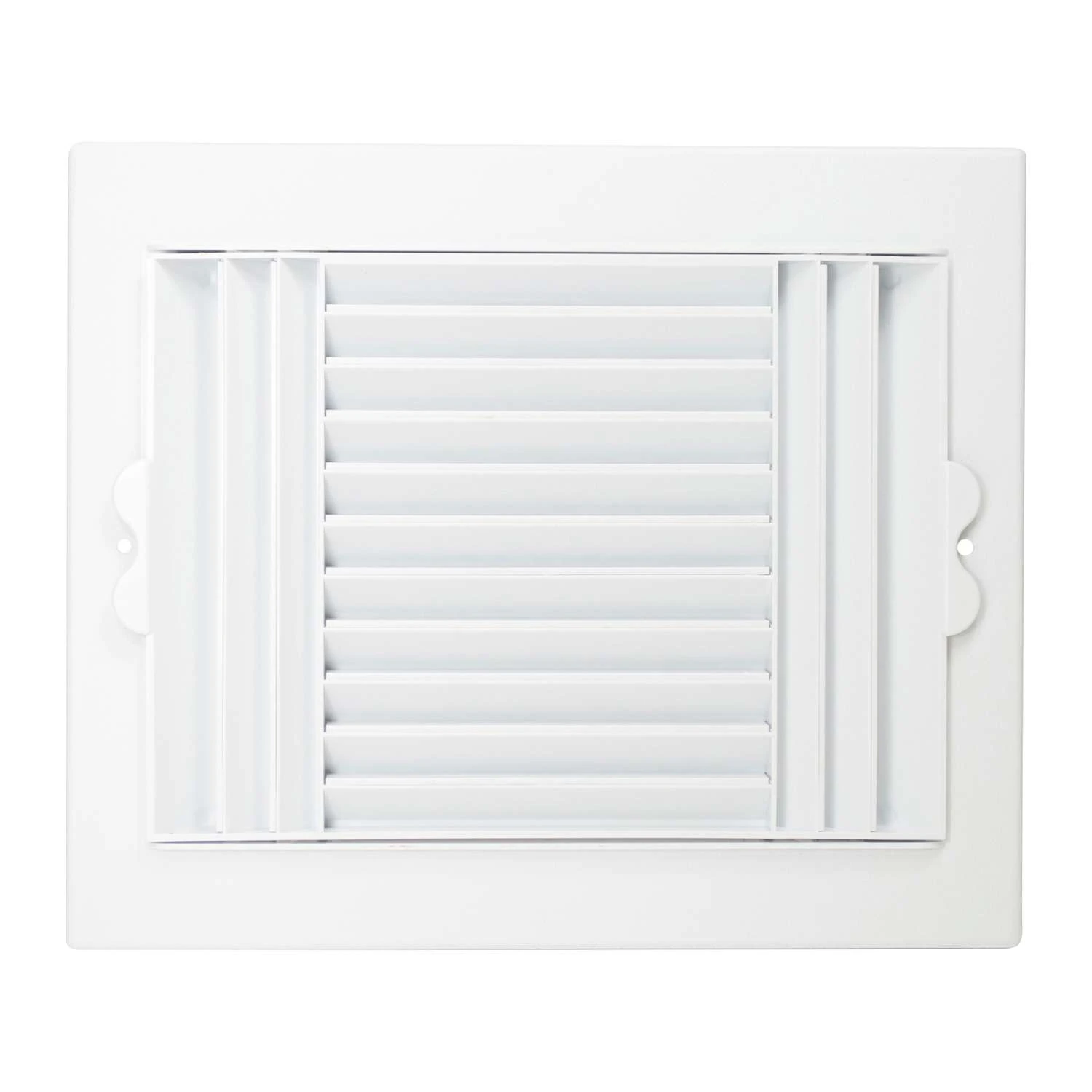 Deflect-O Jordan 10 In. H X 8 In. W 3-Way White Plastic Ceiling Register 2 Deflect-O Jordan 10 In. H X 8 In. W 3-Way White Plastic Ceiling Register - Image 2