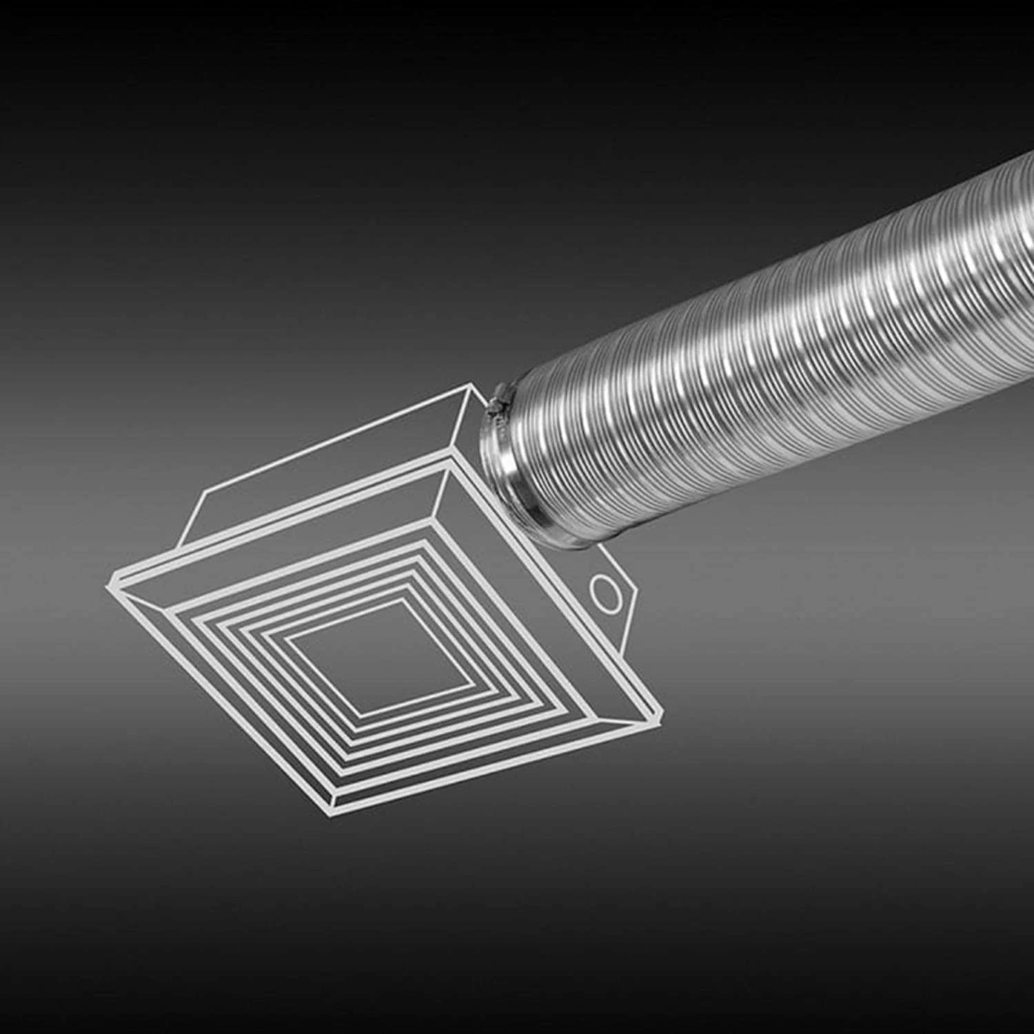 Dundas Jafine 8 Ft. L X 4 In. D Silver Aluminum Semi-Rigid Vent Duct 3 Dundas Jafine 8 Ft. L X 4 In. D Silver Aluminum Semi-Rigid Vent Duct - Image 3