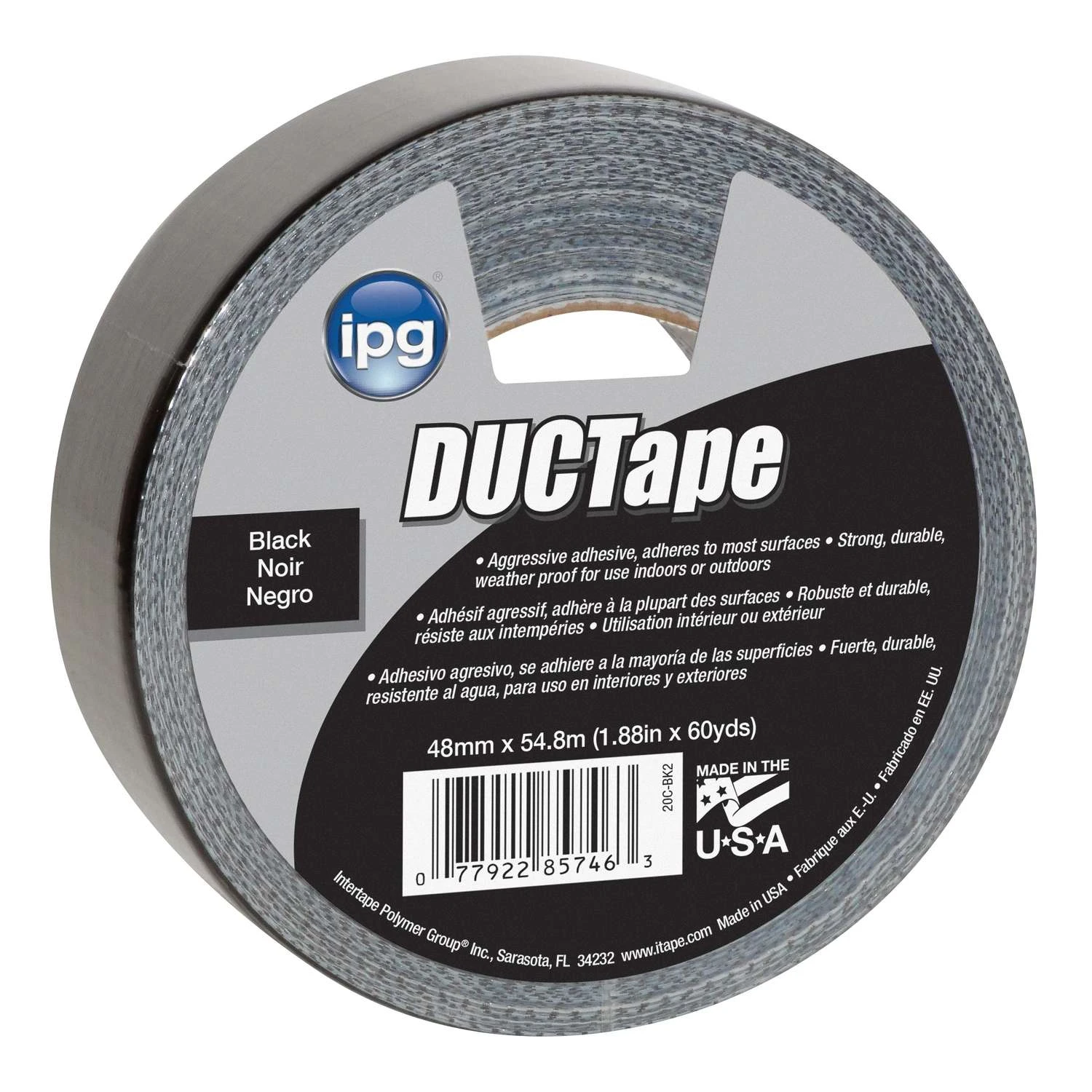 IPG JobSite 1.88 In. W X 60 Yd L Black Duct Tape 1 IPG JobSite 1.88 In. W X 60 Yd L Black Duct Tape