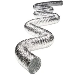 Deflect-O Supurr-Flex 50 Ft. L X 4 In. D Silver Aluminum Air Connector
