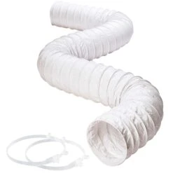 Deflect-O 8 Ft. L X 3 In. D White Vinyl Dryer And Vent Hose