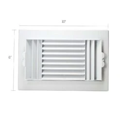 Deflect-O Jordan 6 In. H X 10 In. W 3-Way White Plastic Ceiling Register 7 Deflect-O Jordan 6 In. H X 10 In. W 3-Way White Plastic Ceiling Register -Imperial Shop f6e6c73a 83bd 4b8a 83fc 2b18ffa0c180